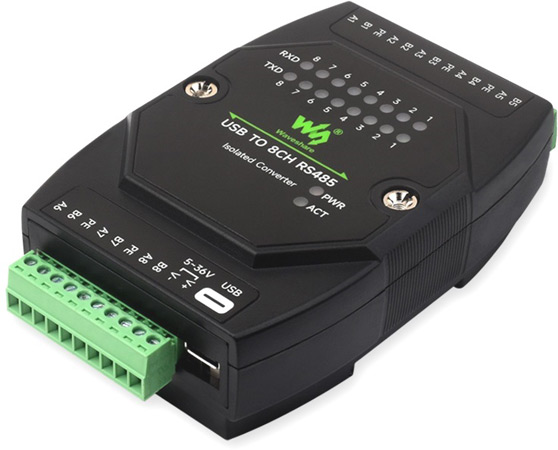 8-канальный промышленный преобразователь USB в RS485