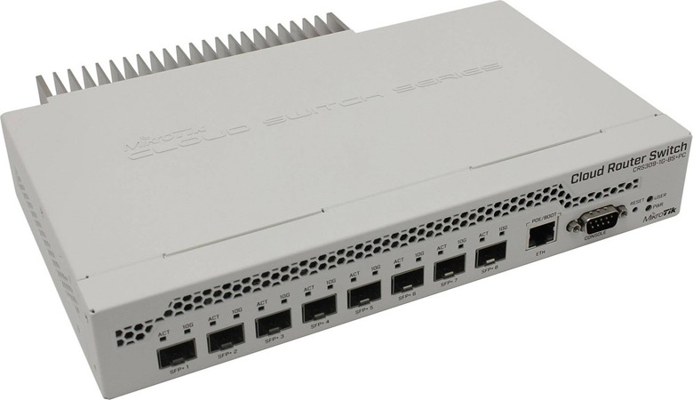 CRS309-1G-8S+IN – мощный управляемый коммутатор от MikroTik